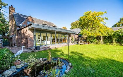 Brougham Hall Gardens pond and garden space - Cumbria properties.